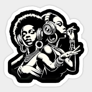 Afrocentric Women Music Sticker